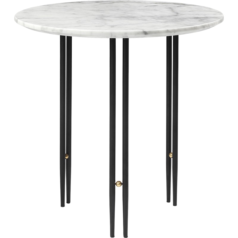 IOI Sofabord Sort / Messing / Hvidt Marmor, Ø50 cm