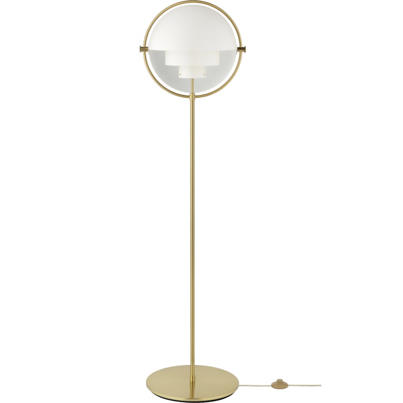 Multi-Lite Gulvlampe, Brass / Hvid
