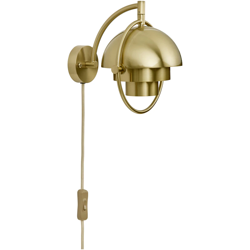 Multi-Lite Væglampe, Brass Shiny / Brass