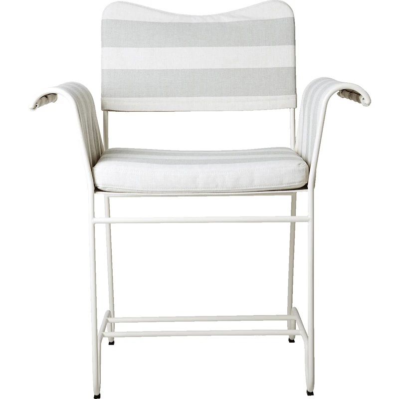 Tropique Spisebordsstol, Classic White Semi Matt / Leslie Stripe 20