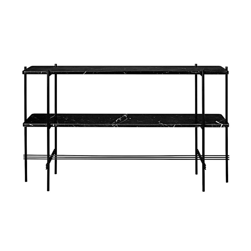 Ts Console 2 Hylde, Sort Marmor
