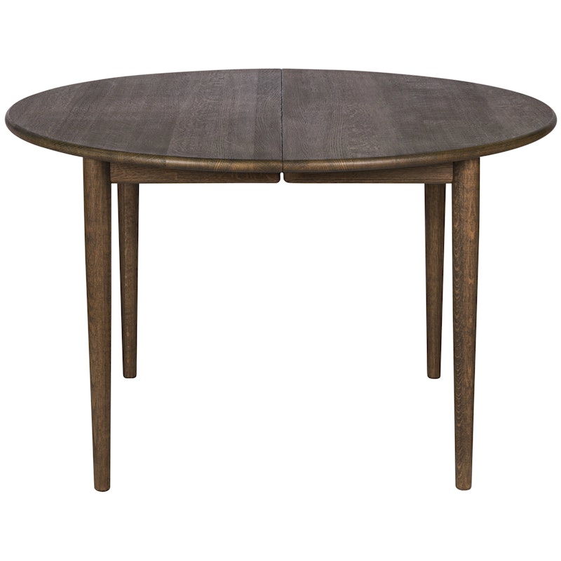 893 Spisebord Forlængelig Ø120 cm, Røget Eg