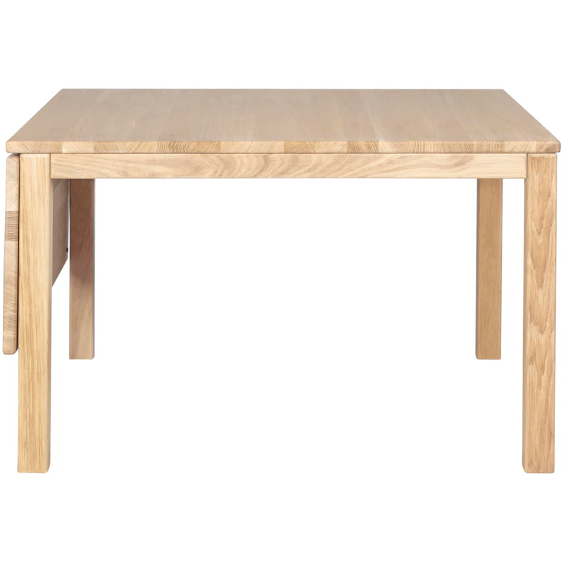 Klassik 5D Sofabord med Foldeplade, 85x85 cm, Olieret Egetræ