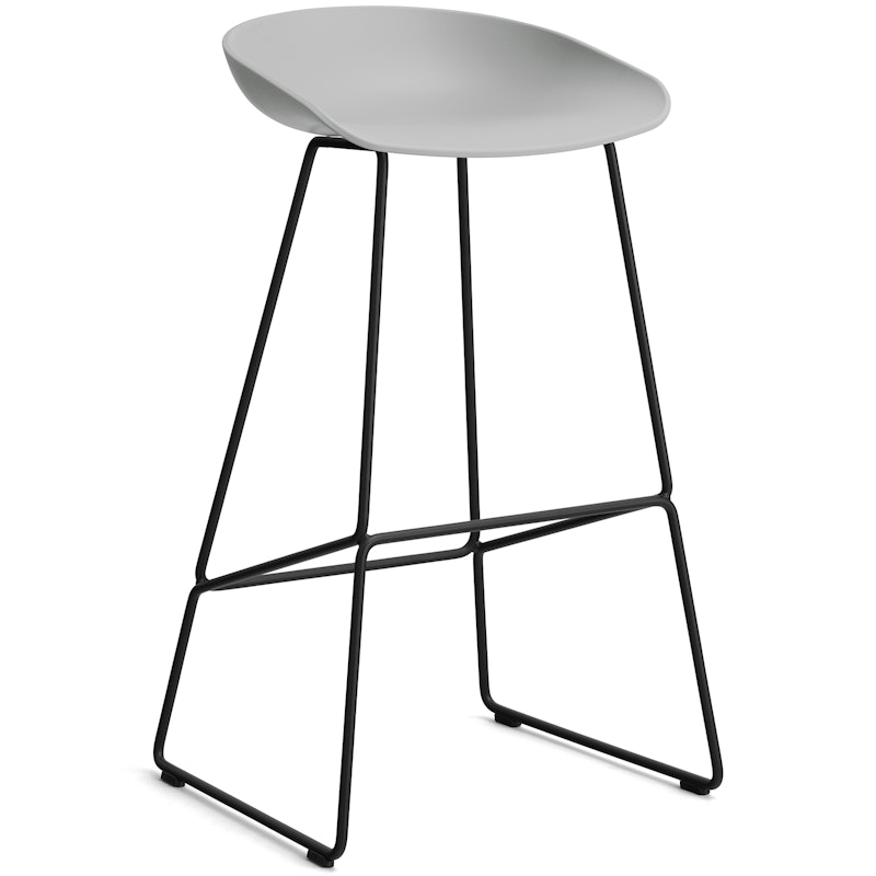 AAS 38 2.0 Barstol 75 cm, Rustfrit Stål Sort / Concrete Grey