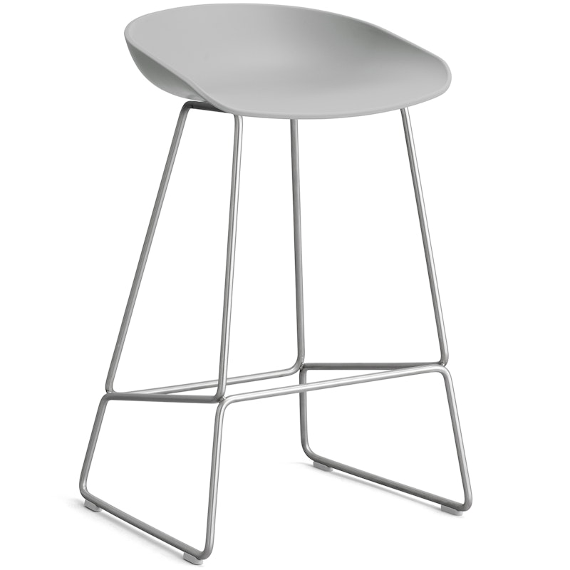 AAS 38 2.0 Barstol 65 cm, Rustfrit Stål / Concrete Grey