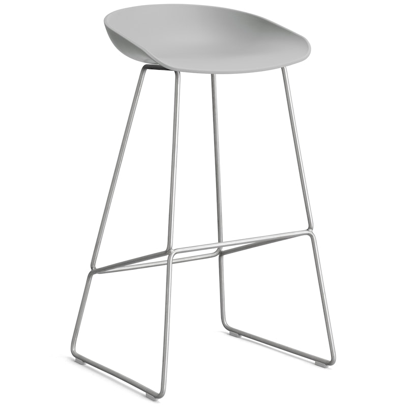 AAS 38 2.0 Barstol 75 cm, Rustfrit Stål / Concrete Grey