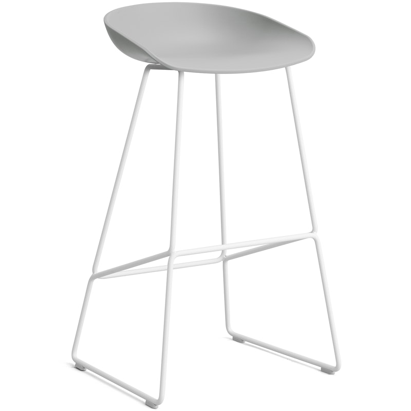 AAS 38 2.0 Barstol 75 cm, Rustfrit Stål Hvid / Concrete Grey