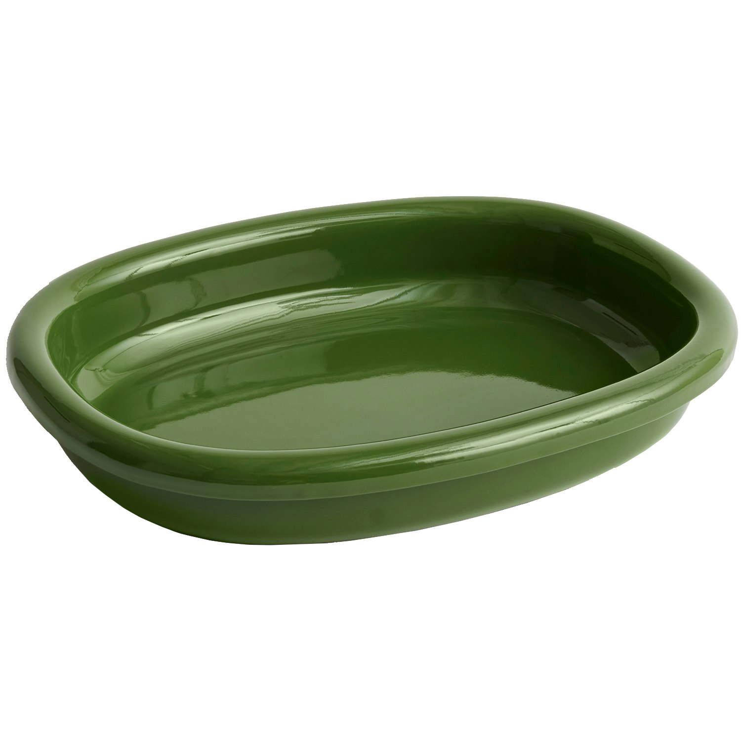 Hay Barro Oval Dish Large Green - Serveringsfad Terrakotta Gr&oslash;n - AC468-A603-AB80
