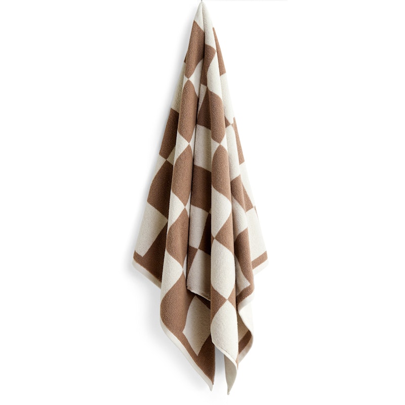 Check Badehåndklæde 70x136 cm, Cappuccino