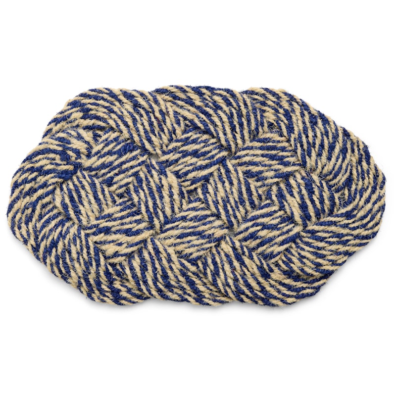 Coco Dørmåtte Swirl 40x80 cm, Blue / Offwhite