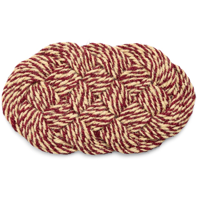 Coco Dørmåtte Swirl 40x80 cm, Bordeaux / Offwhite