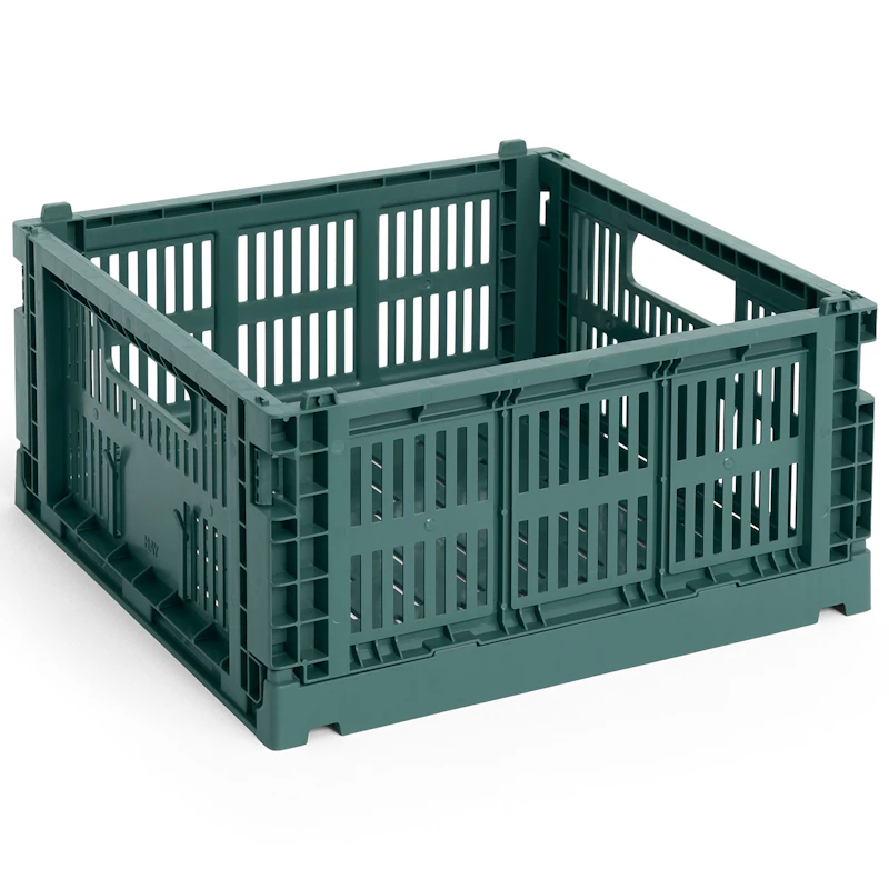 Colour Crate Medium Square Opbevaring, Dark Green