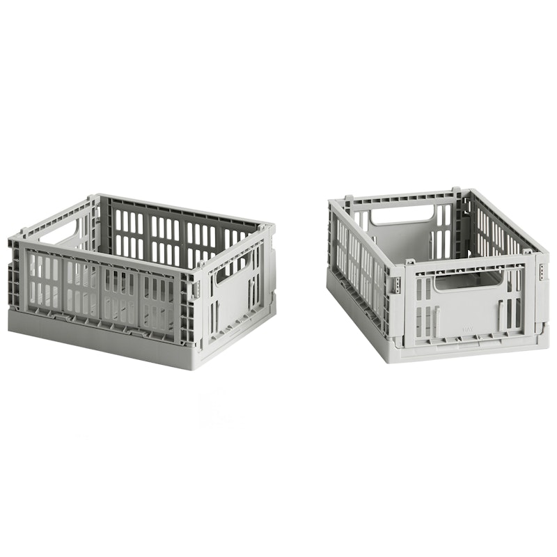 Colour Crate Opbevaringskasser Mini 2-pak, Lysegrå