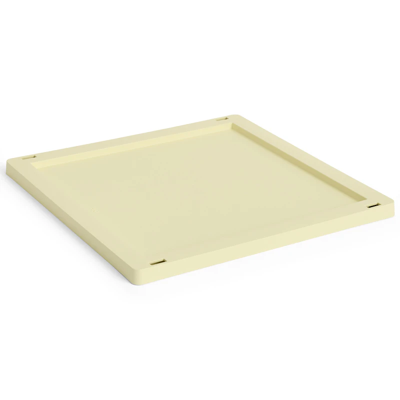 Colour Crate Plastic Medium Square / Cube Låg, Light Yellow