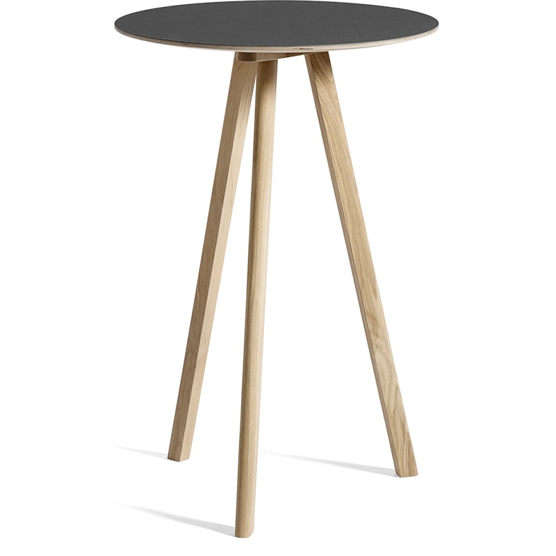 CPH 20 2.0 Barbord Ø70x105 cm, Vandbaseret Lakeret Eg / Sort