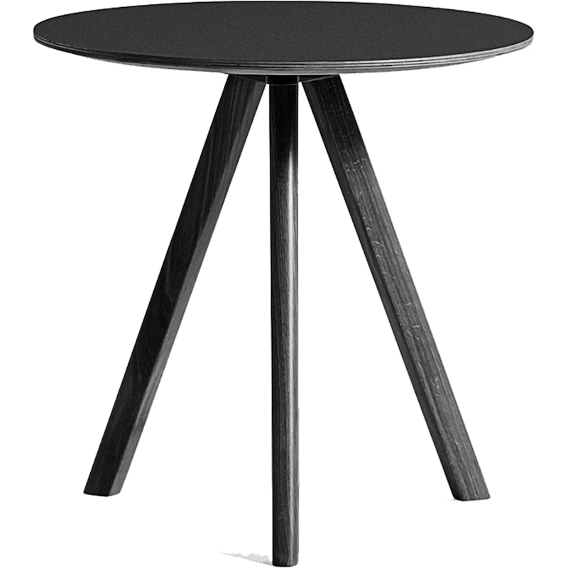 CPH 20 2.0 Sidebord Ø50x49 cm, Vandbaseret Lakeret Eg / Sort