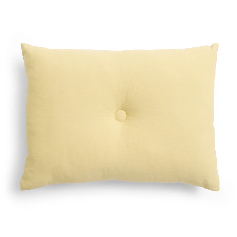 Dot Pude Linen 45x60 cm, Soft Yellow