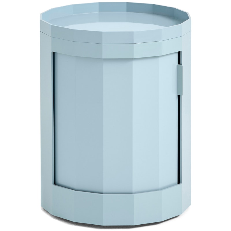 Facet Skab Lav med Fødder / Hjul, Misty Blue