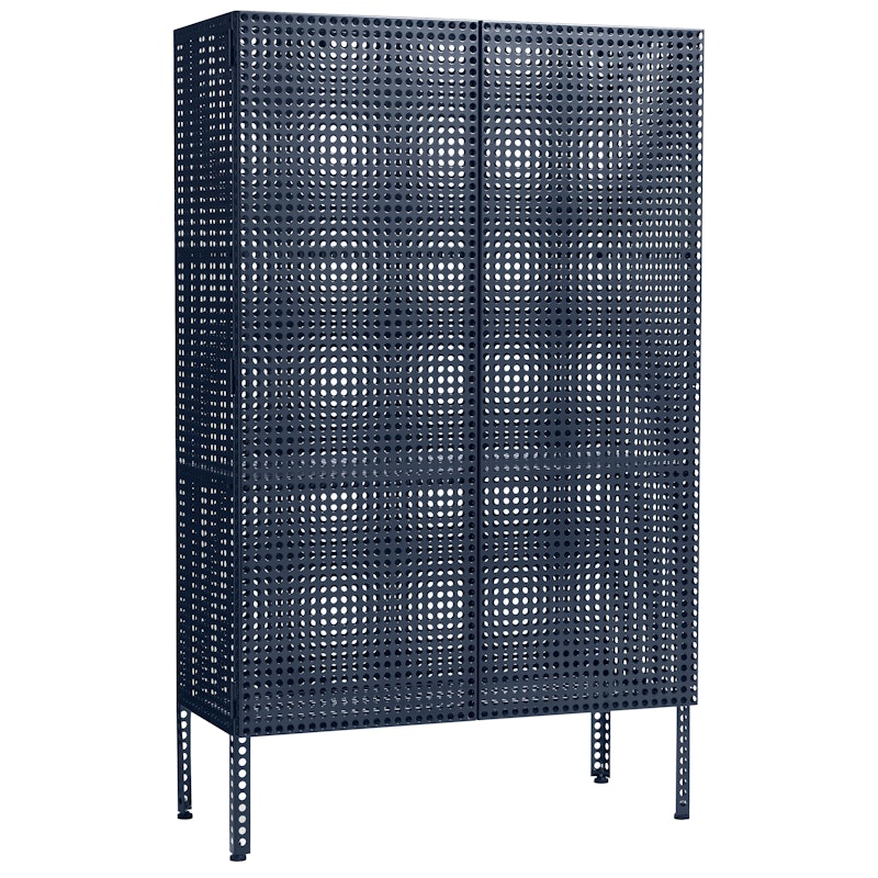 Perforated Skab Stor, Steel Blue