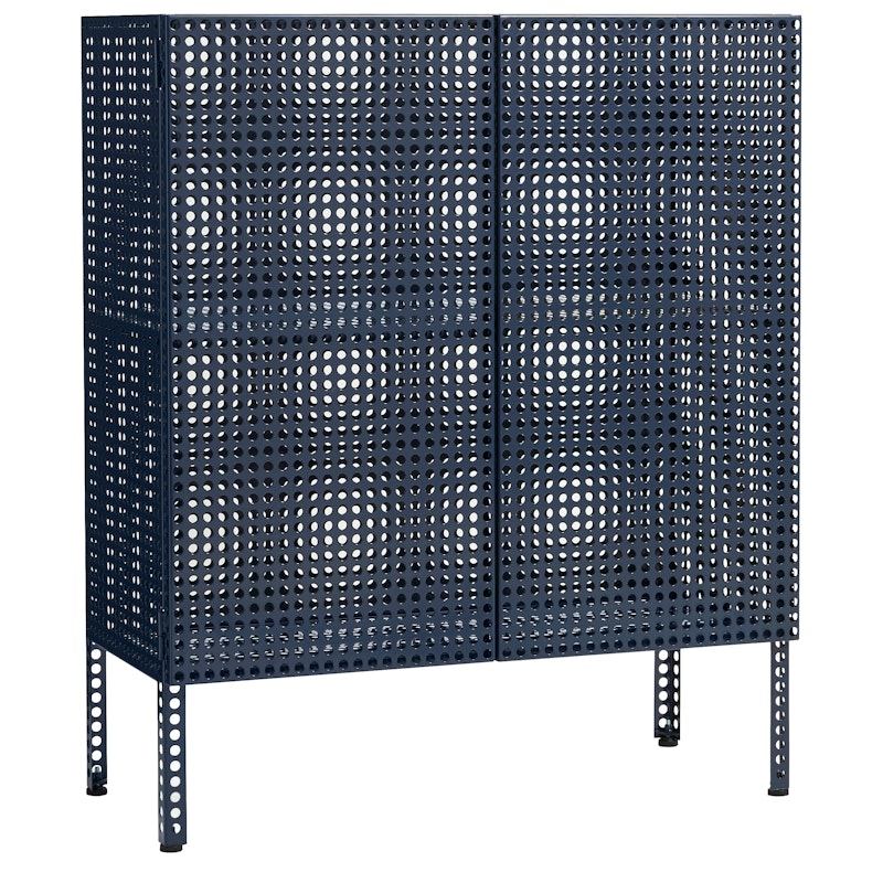 Perforated Skab Medium, Steel Blue