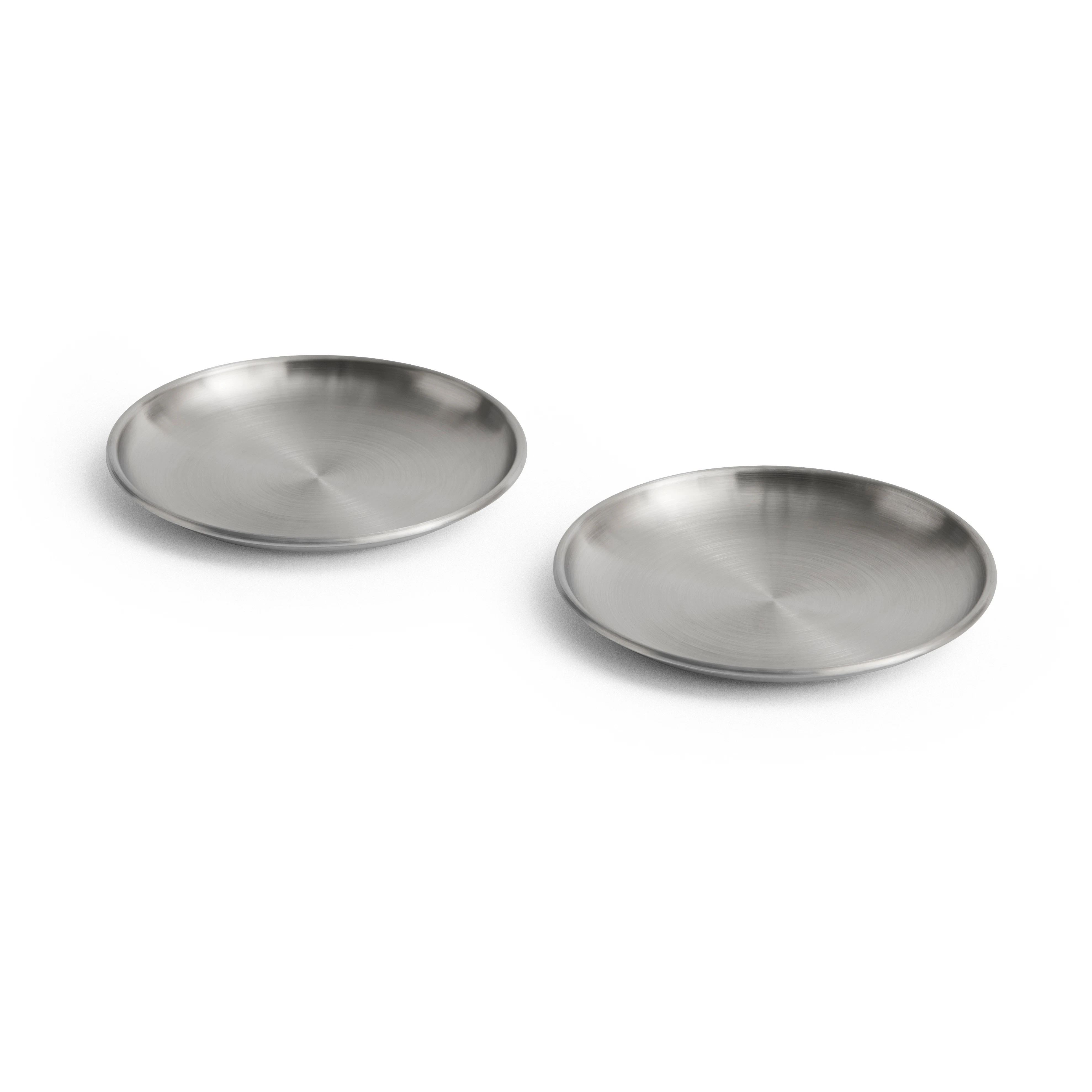 Hay Outdoor Market Steel Plate Set Of 2 Small - &oslash;vrige-tallerkner-fad Rustfrit St&aring;l Silver - AE959-A668-AS23