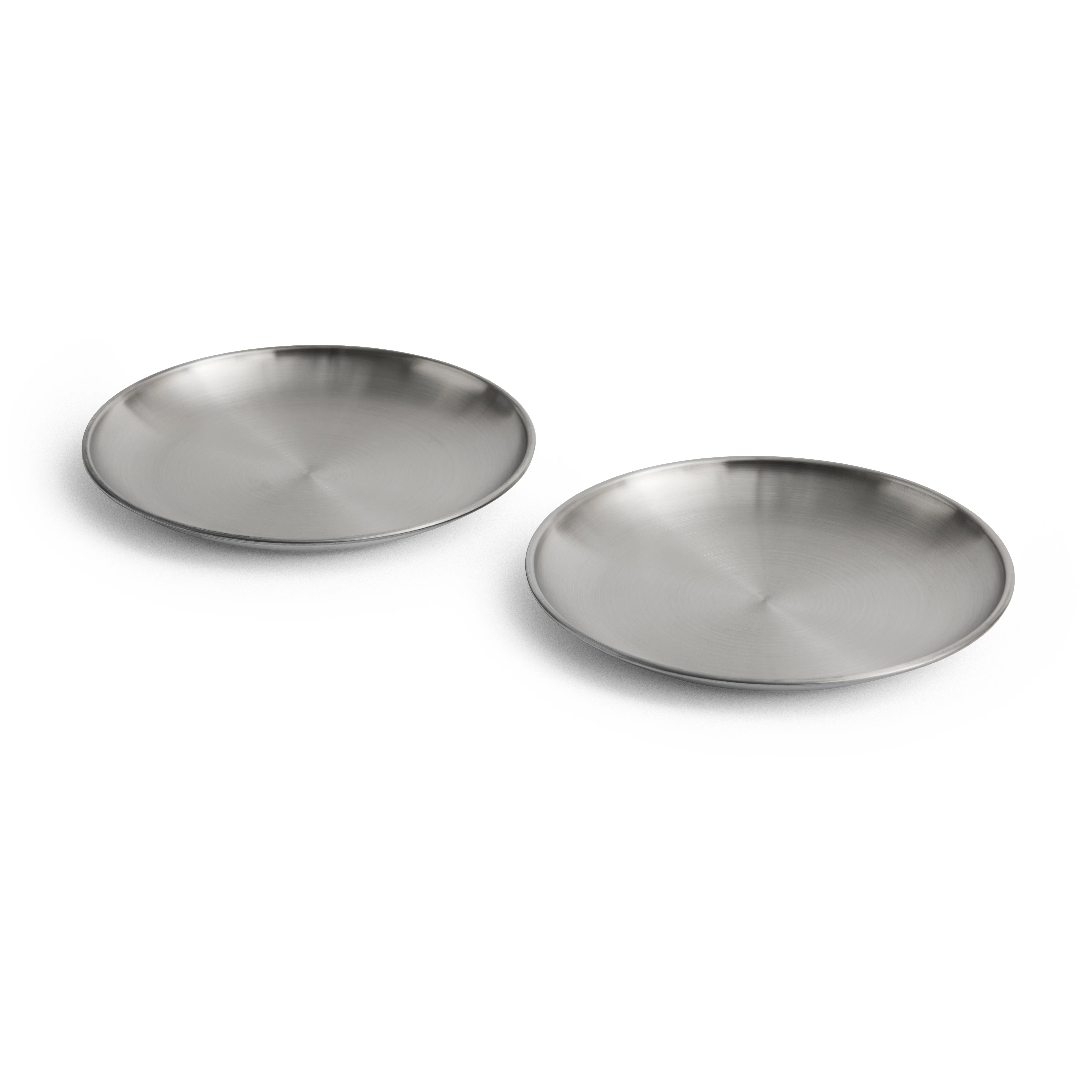 Hay Outdoor Market Steel Plate Set Of 2 Medium - &oslash;vrige-tallerkner-fad Rustfrit St&aring;l Silver - AE959-A668-AS24