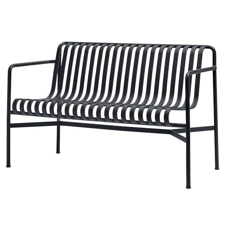 Palissade Dining Bench Armrest- Iron Red Bænk