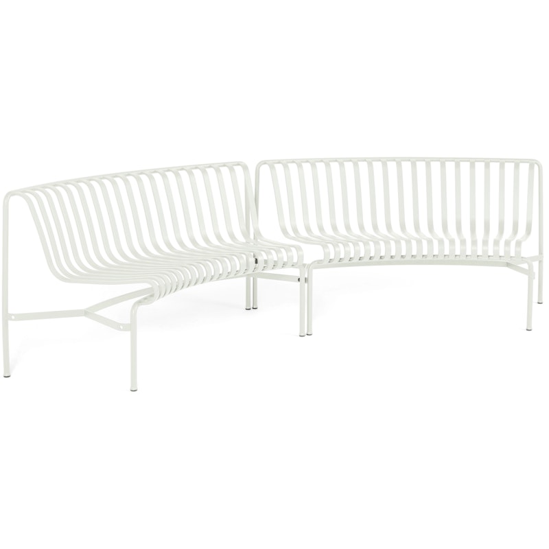 Palissade Parkbænk Med Rygstøtte Startersæt in/in, Cream White