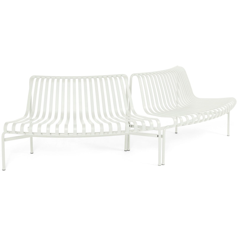 Palissade Parkbænk Med Rygstøtte Startersæt out/out, Cream White