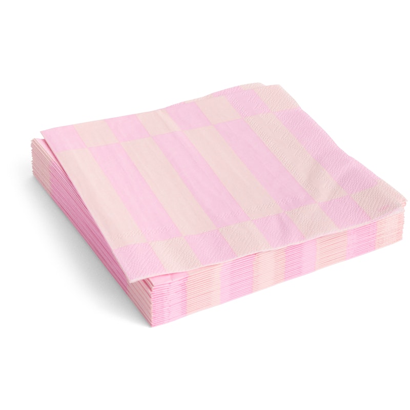 Pattern Servietter 33x33 cm, Lys Rosa