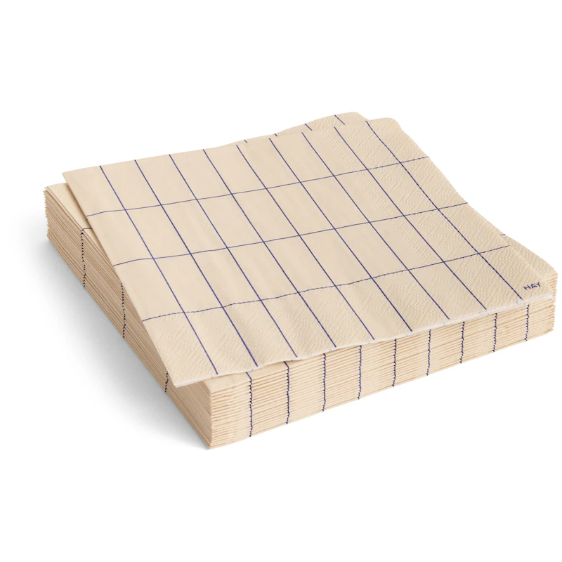 Pattern Servietter 33x33 cm, Blå / Offwhite