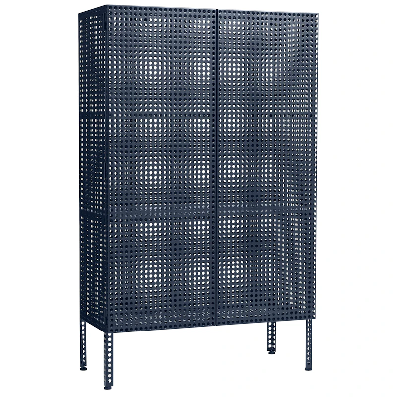 Perforated Skab Stor, Steel Blue