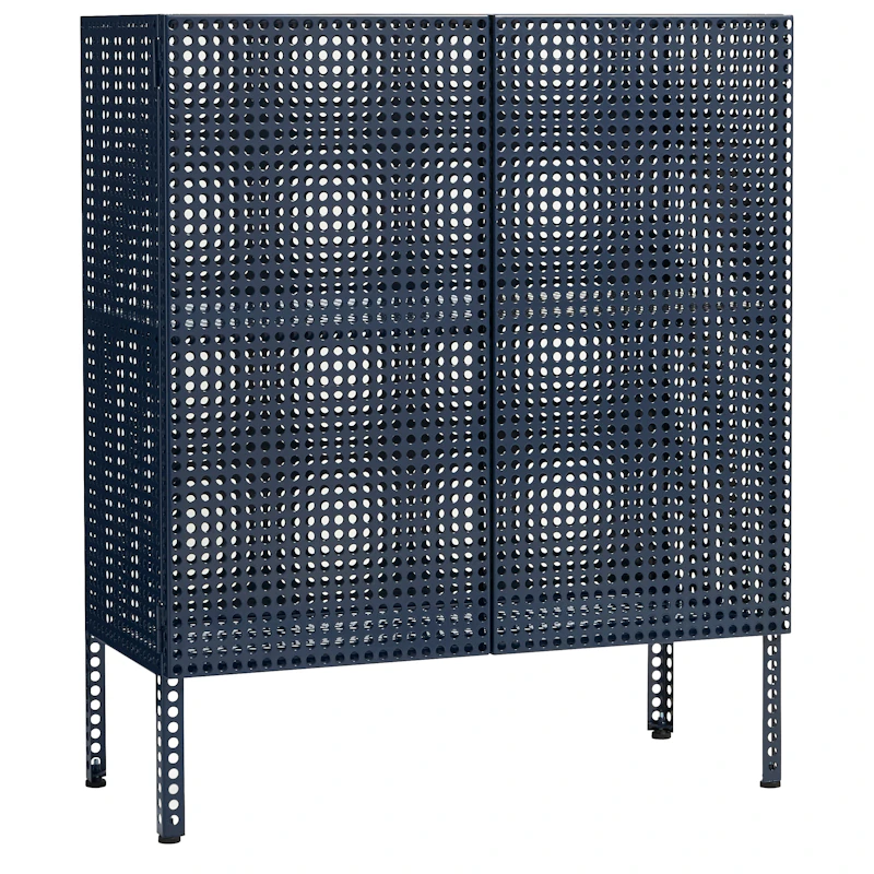 Perforated Skab Medium, Steel Blue