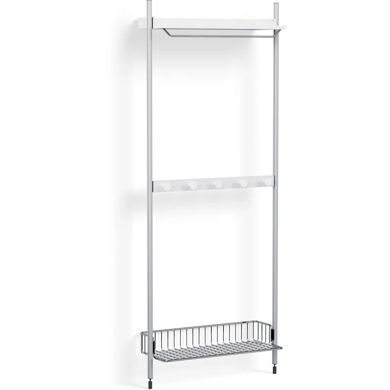 Pier System 1041 1 column, PS White / Aluminium