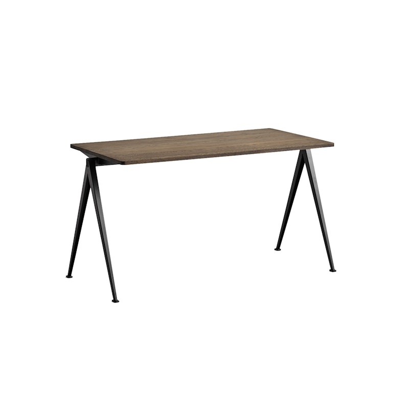 Pyramid Desk 01 140X65, Black Frame/Smoked