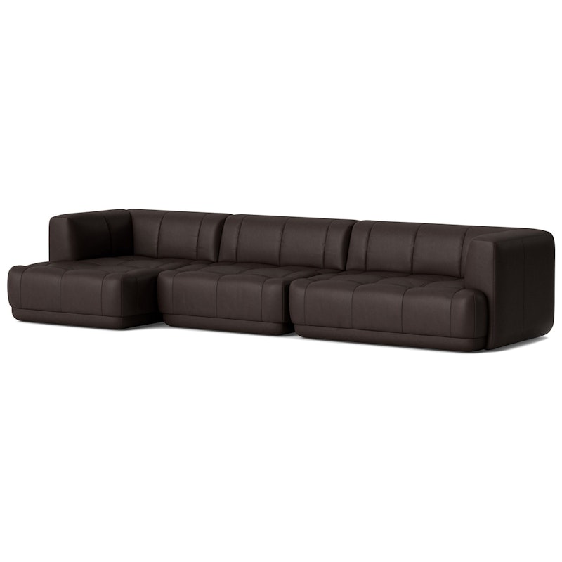 Quilton 4-Personers Sofa Konfiguration 17 Venstre, Læder Sense Dark Brown