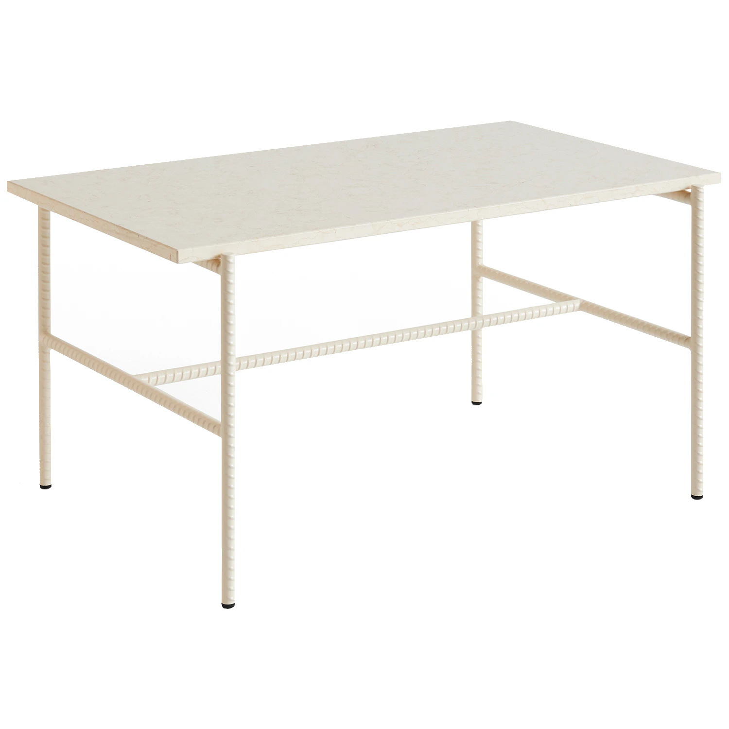 Rebar Square Coffee Table, Black/Marble Sofabord 49x80 cm Alabaster ...