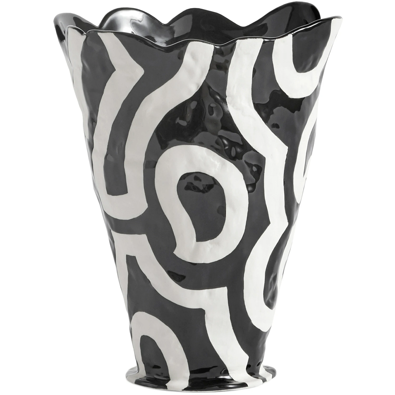 Hay Shadow Vase &Oslash;19,5x25 Cm Black White - Vaser Stent&oslash;j Sort Hvid - AB426-A963