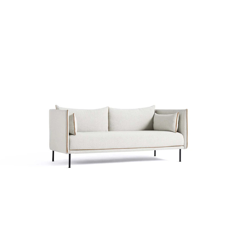 Silhouette 2-Personers Sofa, Sort Stål / Coda 100