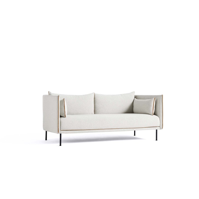 Silhouette 2-Personers Sofa, Sort Stål / Coda 100