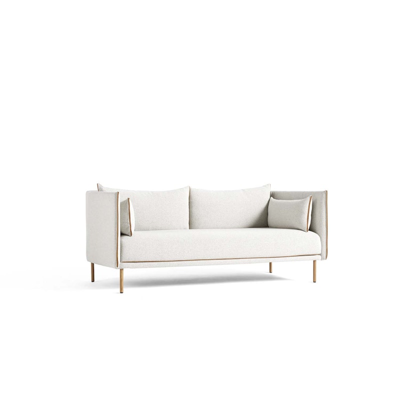 Silhouette Sofa 2 Seater, Coda 100/Cognac Piping/Oak