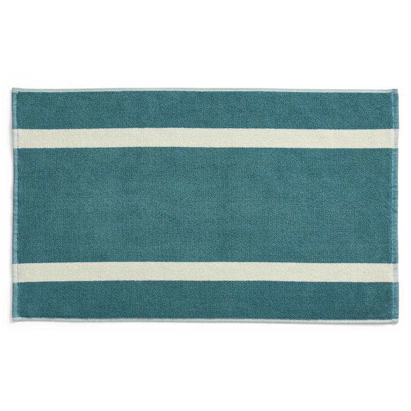 Stripe Bademåtte, Petrolblå