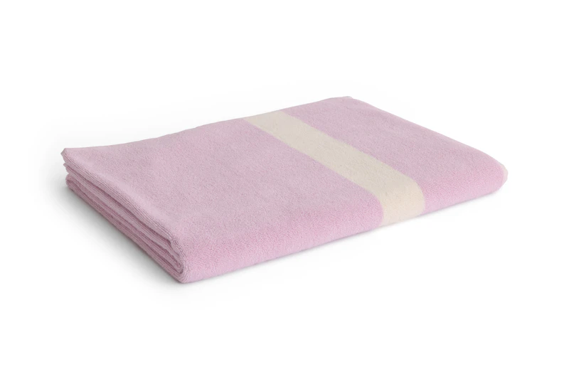Stripe Bath Towel 100x150 cm, Cool Pink