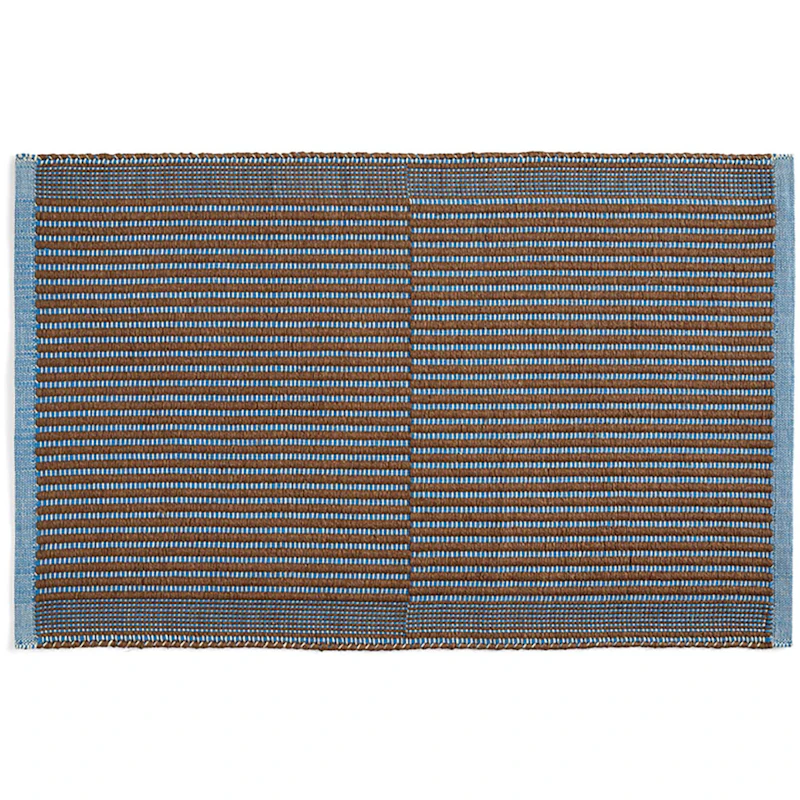 Tapis Tæppe 60x95 cm, Blåt/Kastanje