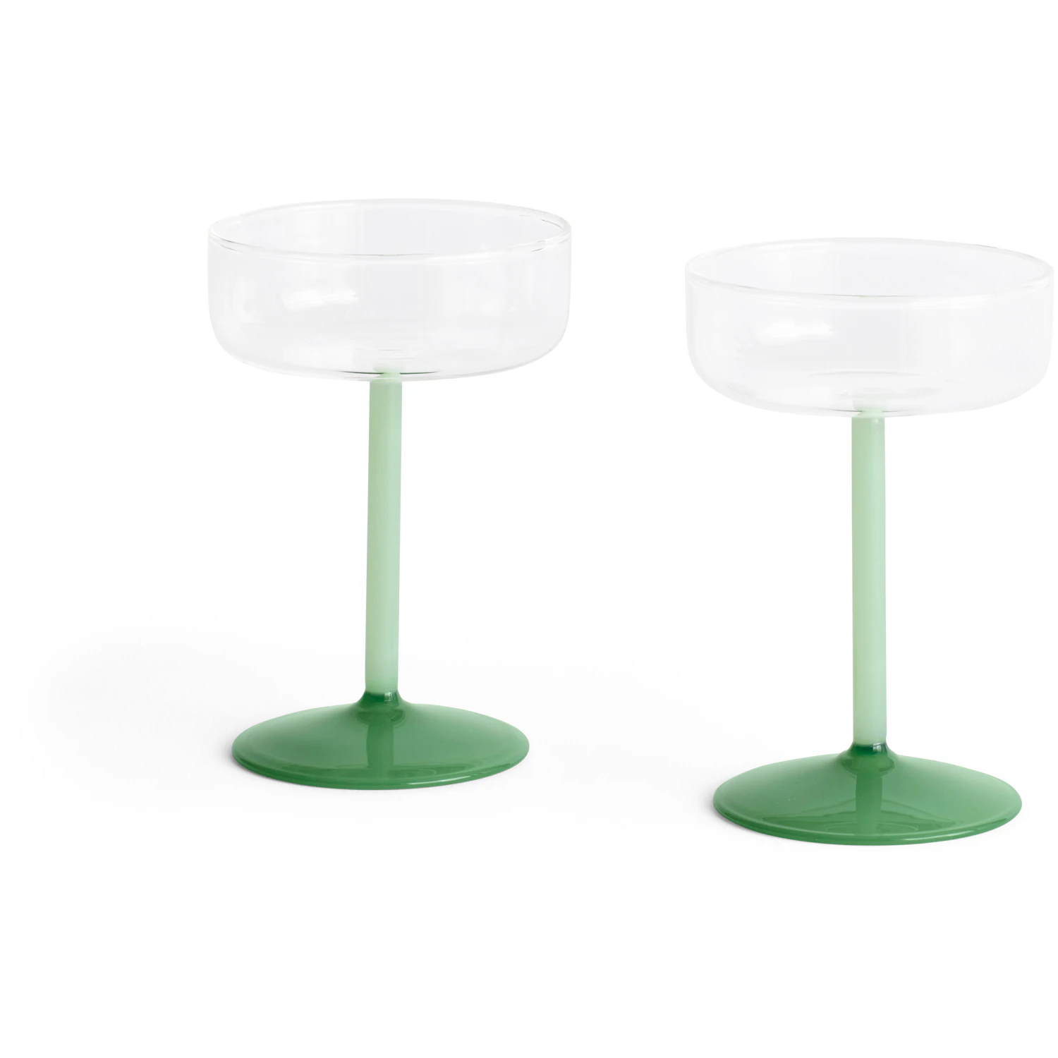 Hay Tint Champagnesk&aring;l 2-pak / Jadegr&oslash;n - Vinglas Borosilikatglas Klar - AD110-A668-AT91