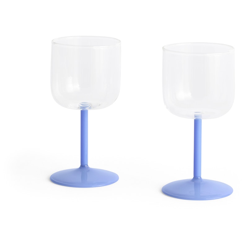 Tint Vinglas 2-pak, Klart / Jade Blue