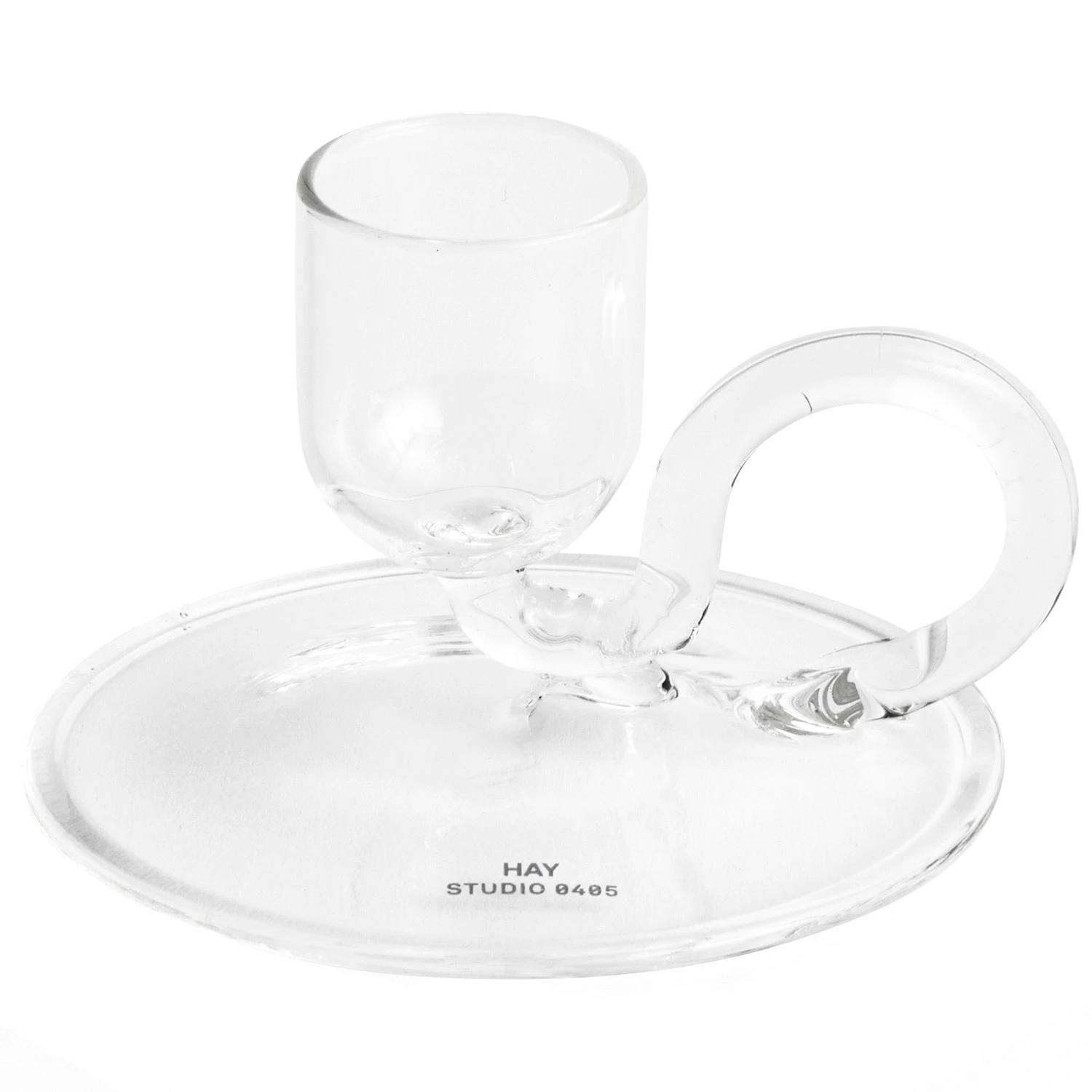 Hay Tiny Candleholder Curved Clear - Lysestager Borosilikatglas Klar - AE357-D439-AF04