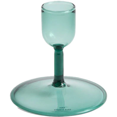Hay Tiny Candleholder Straight - Lysestager Borosilikatglas Aqua - AE357-D438-AF97