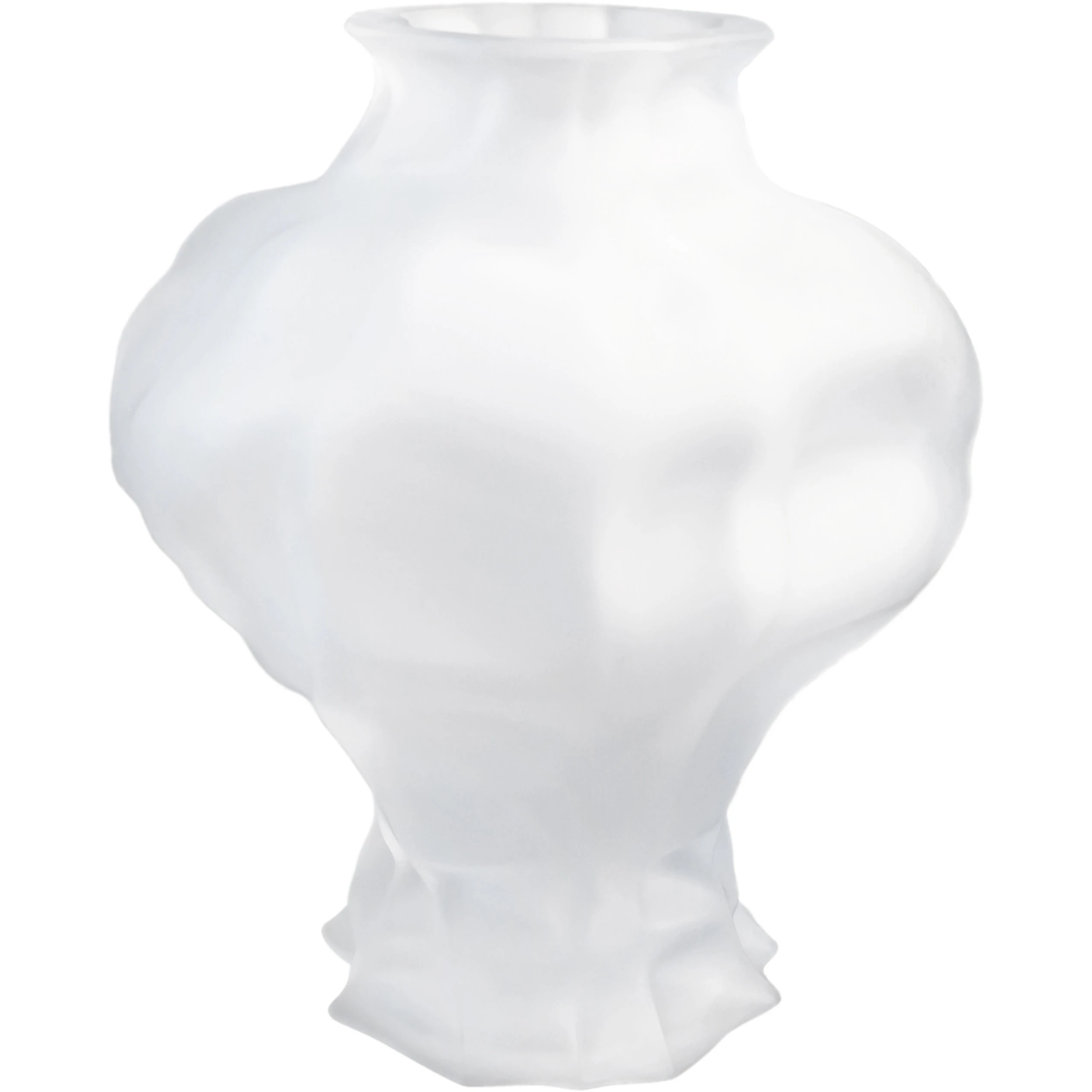 Hein Studio Ammonit Vase 30 Cm Frosted White - Vaser Mundbl&aelig;st Glas Frosthvid - 1540