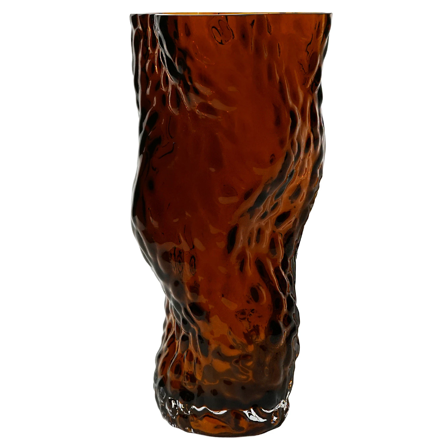 Hein Studio Ostrea Vase 30 Cm - Vaser Mundbl&aelig;st Glas Rust - 1110